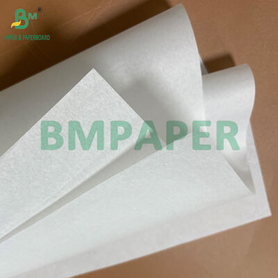 Rollo de papel blanco de 40 GSM apto para alimentos y resistente a la grasa para envolver hamburguesas y sándwiches