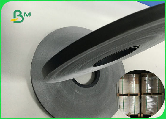 rollo de papel Slitted negro imprimible de la categoría alimenticia 60gsm para beber FDA FSC