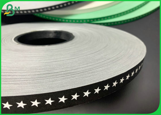 Categoría alimenticia 60gsm Slitted 15m m Straw Paper For Drink Straw impreso color negro