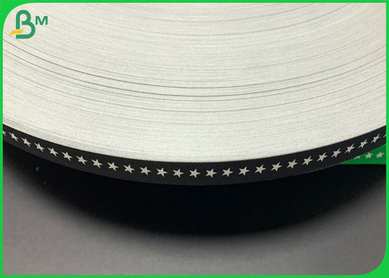 Categoría alimenticia 60gsm Slitted 15m m Straw Paper For Drink Straw impreso color negro