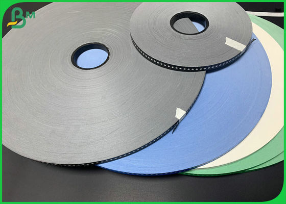 Categoría alimenticia 60gsm Slitted 15m m Straw Paper For Drink Straw impreso color negro