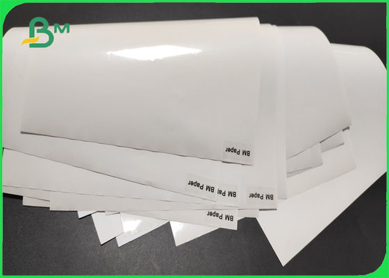 blanco brillante liso brillante superior imprimible del papel de etiqueta 80gsm