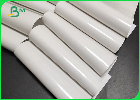 blanco brillante liso brillante superior imprimible del papel de etiqueta 80gsm