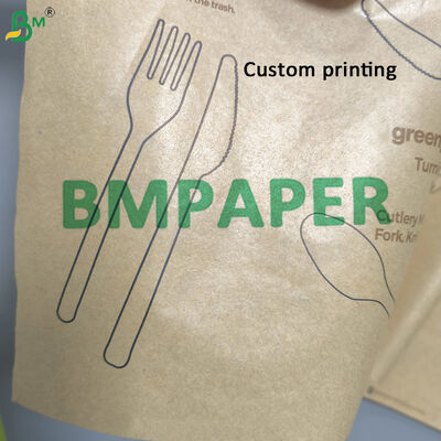 Papel Kraft con recubrimiento en PE marrón impreso a medida para bolsas de alimentos, revestimientos